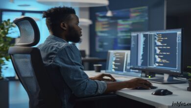 Student researching “is a masters in cybersecurity worth it” on a laptop