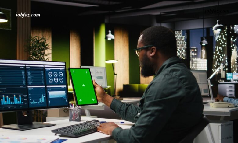 illustration showing will ai replace cybersecurity jobs in a modern security operations center